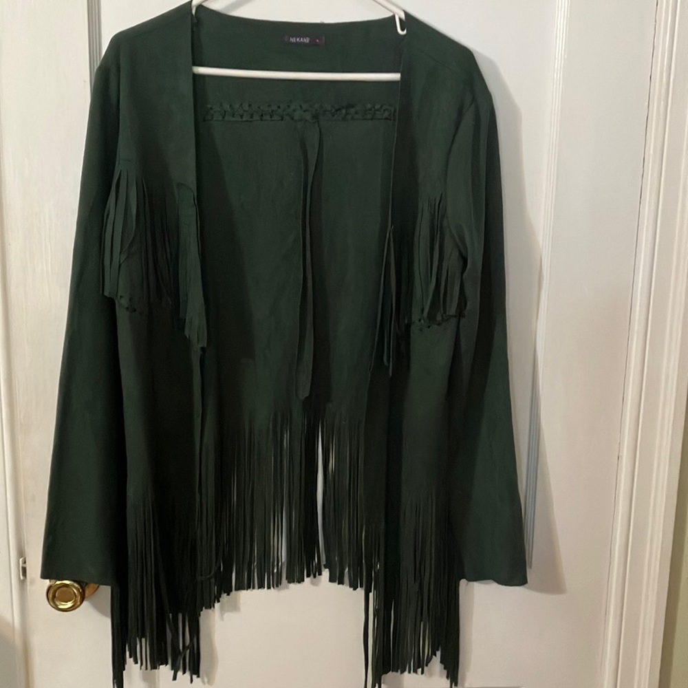 Suede Fringe Jacket